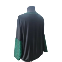 Wieczorowa Bluzka bombka z błyszczącym zielonymi wstawkami